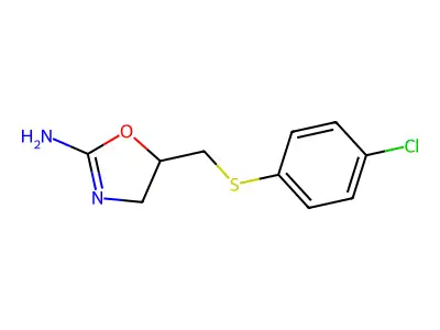 2-Oxazoline, 2-amino-5-((p-chlorophenyl)thiomethyl)- structure