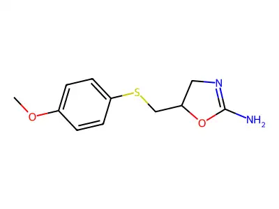2-Oxazoline, 2-amino-5-((p-methoxyphenyl)thiomethyl)- structure