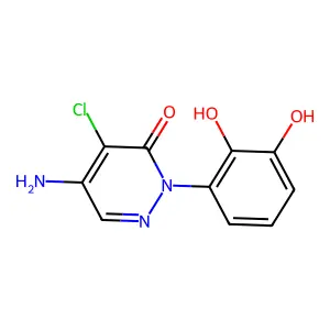 5-amino-4-chloro-2-(2,3-dihydroxyphenyl)-3(2H)-pyridazinone structure