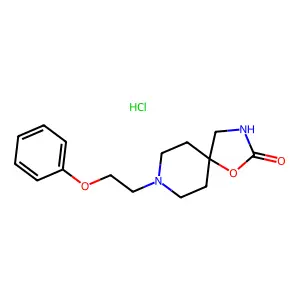1-Oxa-3,8-diazaspiro(4.5)decan-2-one, 8-(2-phenoxyethyl)-, hydrochloride structure