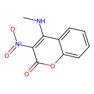 4-Methylamino-3-nitrocoumarin structure