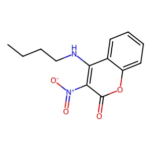 Coumarin, 4-butylamino-3-nitro- structure