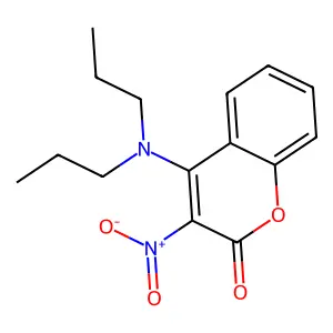 4-Dipropylamino-3-nitrocoumarin structure