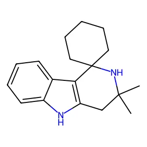 4,4-Pentamethylene-2,2-dimethyl-1,2,3,4-tetrahydro-gamma-carboline structure