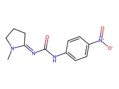 1-(1-Methylpyrrolidin-2-ylidene)-3-(p-nitrophenyl)urea structure