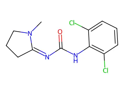 1-(2,6-Dichlorophenyl)-3-(1-methyl-2-pyrrolidylidene)urea structure