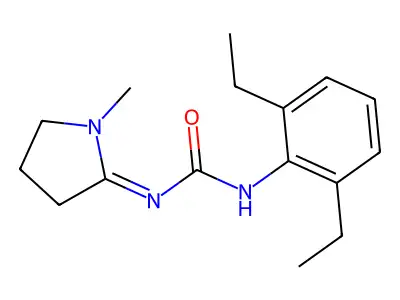 1-(2,6-Diethylphenyl)-3-(1-methylpyrrolidin-2-ylidene)urea structure