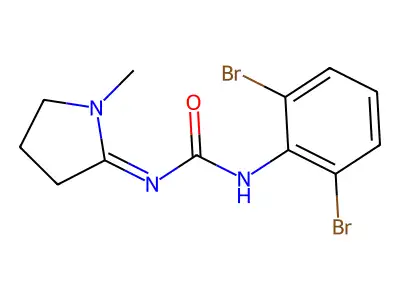 1-(2,6-Dibromophenyl)-3-(1-methylpyrrolidin-2-ylidene)urea structure