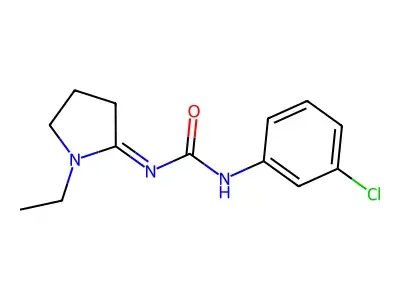 1-(m-Chlorophenyl)-3-(1-ethylpyrrolidin-2-ylidene)urea structure