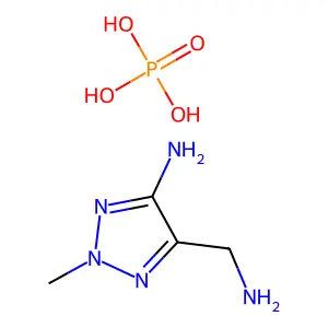 5-(Aminomethyl)-2-methyltriazol-4-amine;phosphoric acid structure