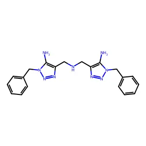 1H-1,2,3-Triazole-4-methanamine, 5-amino-N-[[5-amino-1-(phenylmethyl)-1H-1,2,3-triazol-4-yl]methyl]-1-(phenylmethyl)- structure
