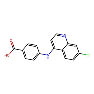 4-[(7-Chloroquinolin-4-yl)amino]benzoic acid structure