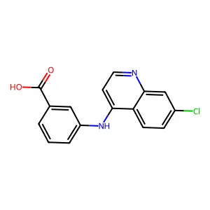3-[(7-Chloroquinolin-4-yl)amino]benzoic acid structure