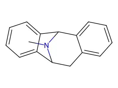 5H-Dibenzo(a,d)cyclohepten-5,10-imine, 10,11-dihydro-12-methyl-, (+-)- structure