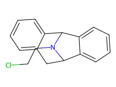 5H-Dibenzo(a,d)cyclohepten-5,10-imine, 10,11-dihydro-12-(2-chloroethyl)-, (+-)- structure