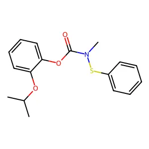 Carbamic acid, methyl(phenylthio)-, o-isopropoxyphenyl ester structure