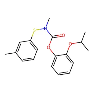 Carbamic acid, methyl((3-methylphenyl)thio)-, 2-(1-methylethoxy)phenyl ester structure