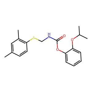 Carbamic acid, ((2,4-dimethylphenyl)thio)methyl-, 2-(1-methylethoxy)phenyl ester structure