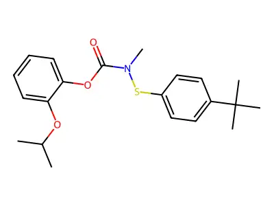 Carbamic acid, ((p-tert-butylphenyl)thio)methyl-, o-isopropoxyphenyl ester structure