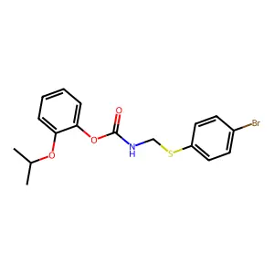 Carbamic acid, ((4-bromophenyl)thio)methyl-, 2-(1-methylethoxy)phenyl ester structure