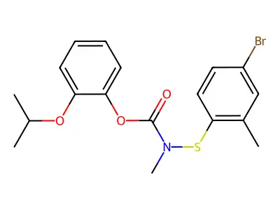 Carbamic acid, ((4-bromo-2-methylphenyl)thio)methyl-, 2-(1-methylethoxy)phenyl ester structure