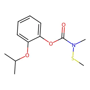 Carbamic acid, methyl(methylthio)-, 2-(1-methylethoxy)phenyl ester structure