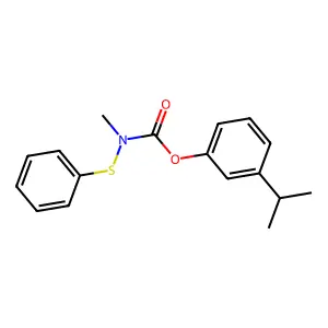 Carbamic acid, methyl(phenylthio)-, m-isopropylphenyl ester structure
