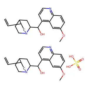 Sulfuric acid--6'-methoxycinchonan-9-ol (1/2) structure