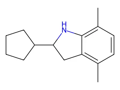 2-cyclopentyl-4,7-dimethyl-2,3-dihydro-1H-indole structure