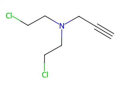 N,N-双(2-氯乙基)丙-2-炔-1-胺 structure