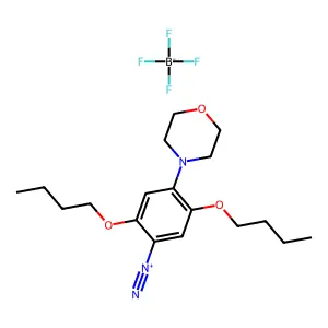 Benzenediazonium, 2,5-dibutoxy-4-(4-morpholinyl)-, tetrafluoroborate(1-) (1:1) structure
