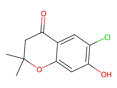 6-Chloro-7-hydroxy-2,2-dimethyl-2,3-dihydro-4H-chromen-4-one structure
