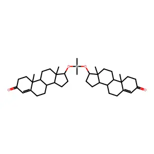 Androst-4-en-3-one, 17beta,17'beta-((dimethylsilylene)dioxy)di- structure