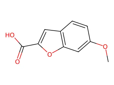 6-甲氧基-1-苯并呋喃-2-甲酸 structure