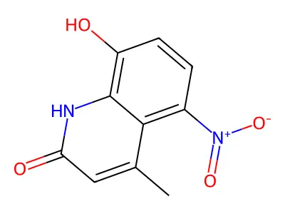 8-hydroxy-4-methyl-5-nitro-1H-quinolin-2-one structure