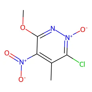 6-Chloro-3-methoxy-5-methyl-4-nitro-1-oxo-1lambda~5~-pyridazine structure
