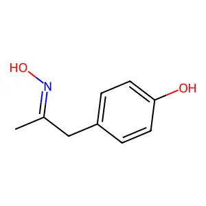 2-Propanone, 1-(4-hydroxyphenyl)-, oxime structure