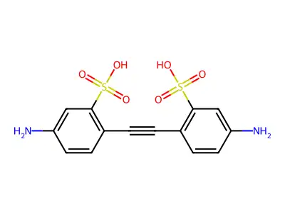 Benzenesulfonic acid, 2,2'-(1,2-ethynediyl)bis[5-amino- structure