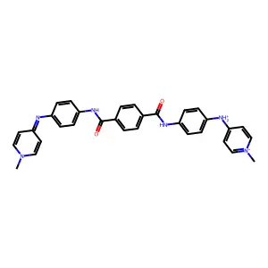 4,4'-(1,4-Phenylenebis(carbonylimino-4,1-phenyleneimino))bis(1-methylpyridinium) structure