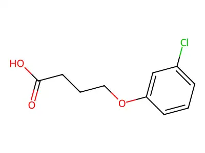 4-(3-Chlorophenoxy)butanoic acid structure