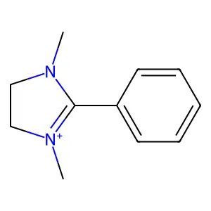 1,3-dimethyl-2-phenyl-4,5-dihydro-1H-imidazol-3-ium structure