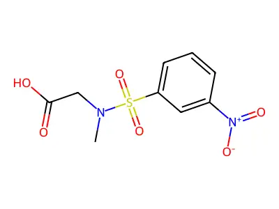 2-(N-methyl3-nitrobenzenesulfonamido)acetic acid structure