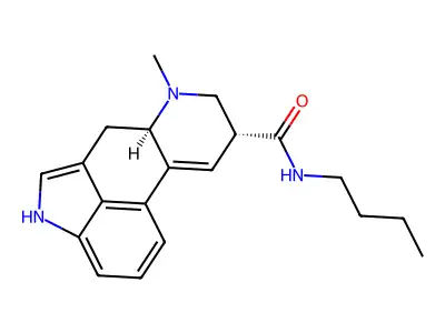 Ergoline-8-carboxamide, N-butyl-9,10-didehydro-6-methyl-, (8-beta)- structure