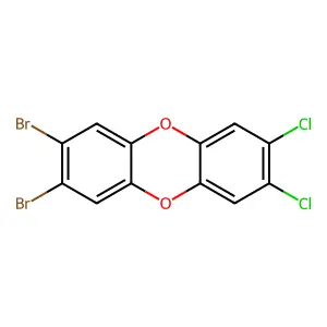 Dibenzo(b,e)(1,4)dioxin, 2,3-dibromo-7,8-dichloro- structure