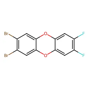 2,3-Dibromo-7,8-difluorodibenzo-p-dioxin structure