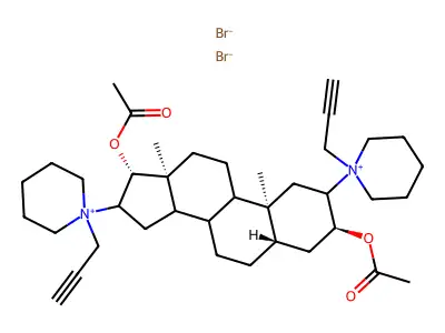 3alpha,17beta-Diacetoxy-2beta,16beta-dipiperidino-5alpha-androstane diprop-2-ynylbromide structure