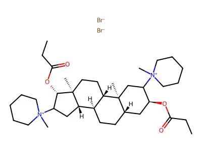 5alpha-Androstan-3alpha,17beta-diol, 2beta,16beta-dipipecolinio-, dibromide, dipropionate structure