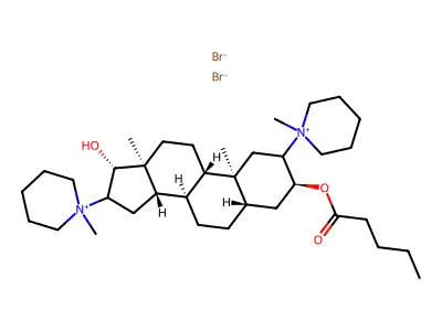 5alpha-Androstan-3alpha,17beta-diol, 2beta,16beta-dipiperidino-, diiodide, 3-pivalate structure