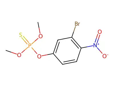 Phosphorothioic acid, O-(3-bromo-4-nitrophenyl) O,O-dimethyl ester structure