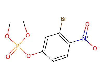 Phosphoric acid, 3-bromo-4-nitrophenyl dimethyl ester structure
